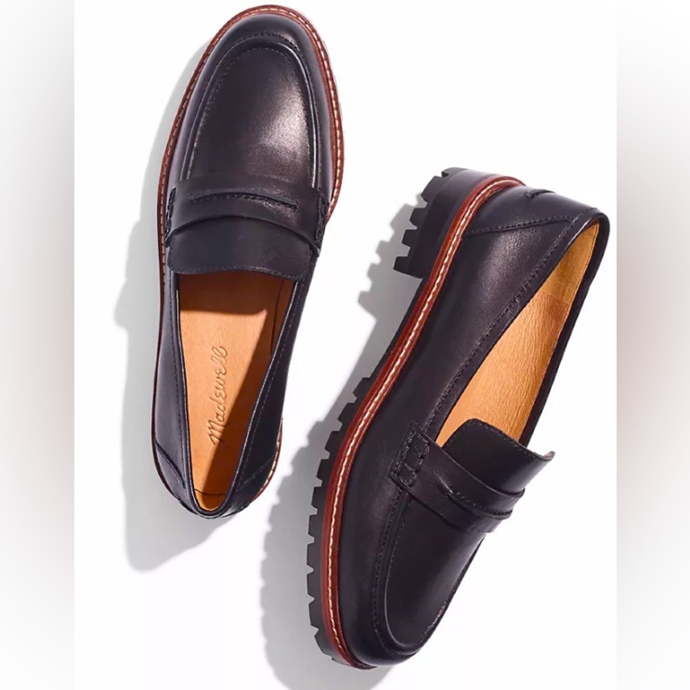 Madewell’s the Corinne Lugsole Loafers, black size 6